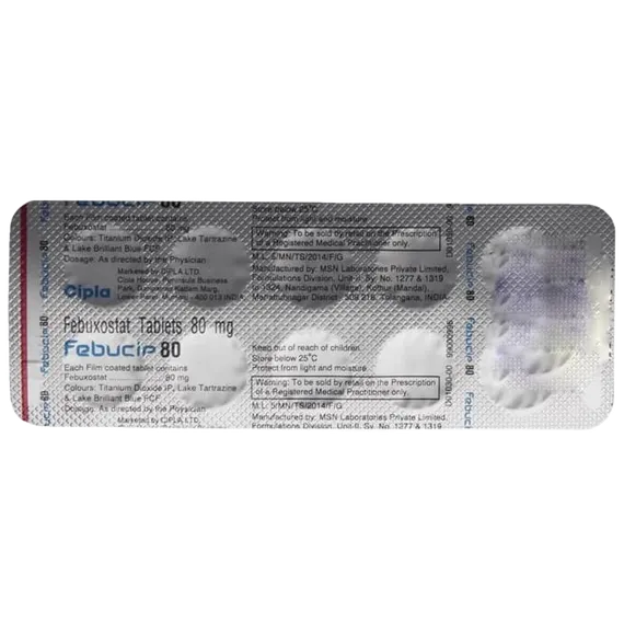 febucip 80mg tablet 10's